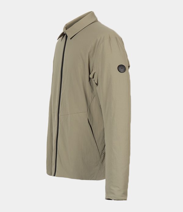 REALISM/DFSC Zip-Up Overshirt Style Puffer Jacket - Khaki