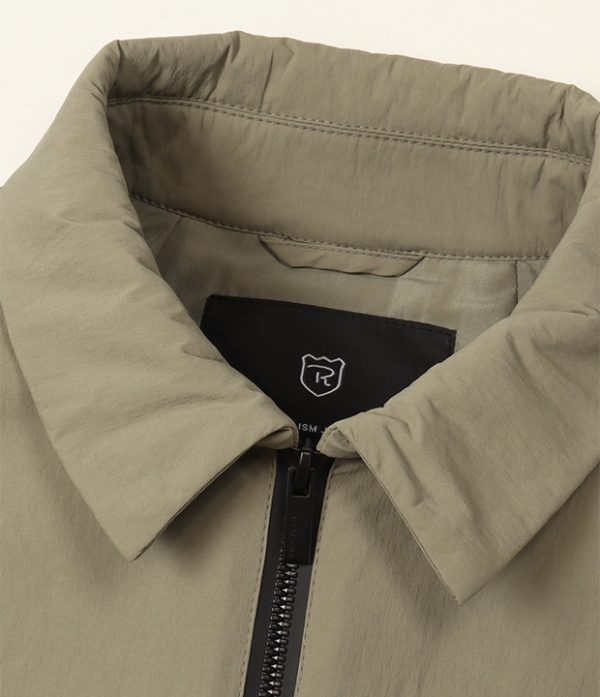 REALISM/DFSC Zip-Up Overshirt Style Puffer Jacket - Khaki